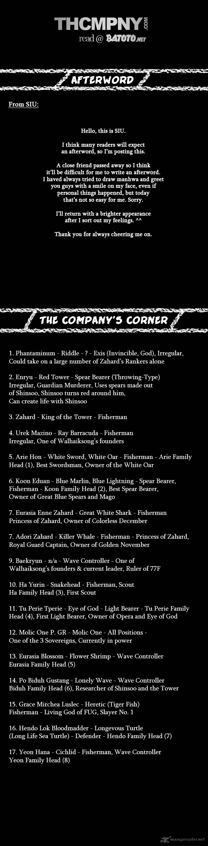 Read TOWER OF GOD Manga Online