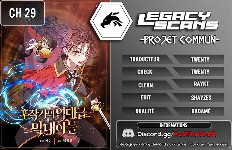 Read Legendary Youngest Son of the Marquis House FR Manga Online
