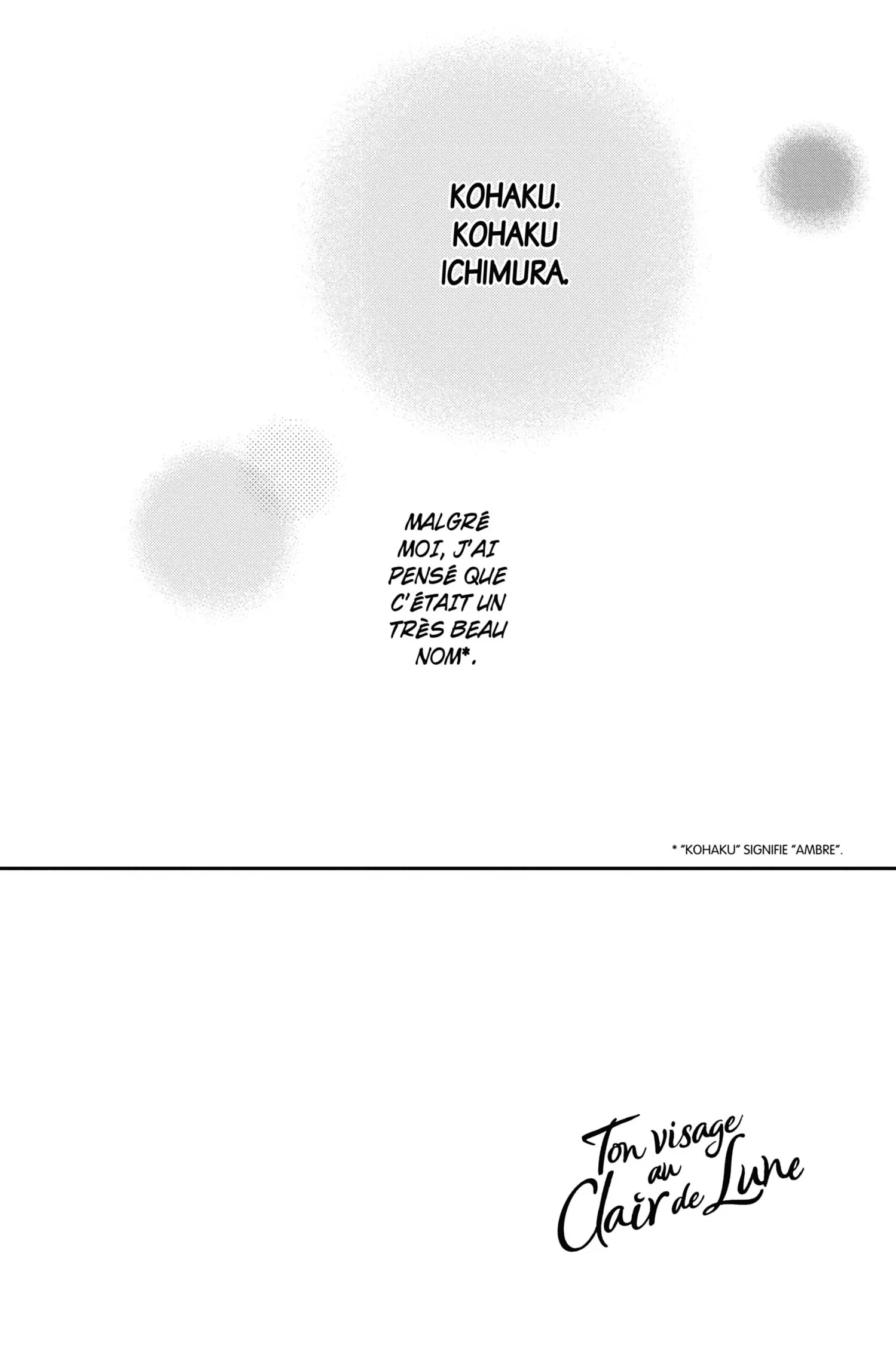 Read Ton visage au clair de lune Manga Online